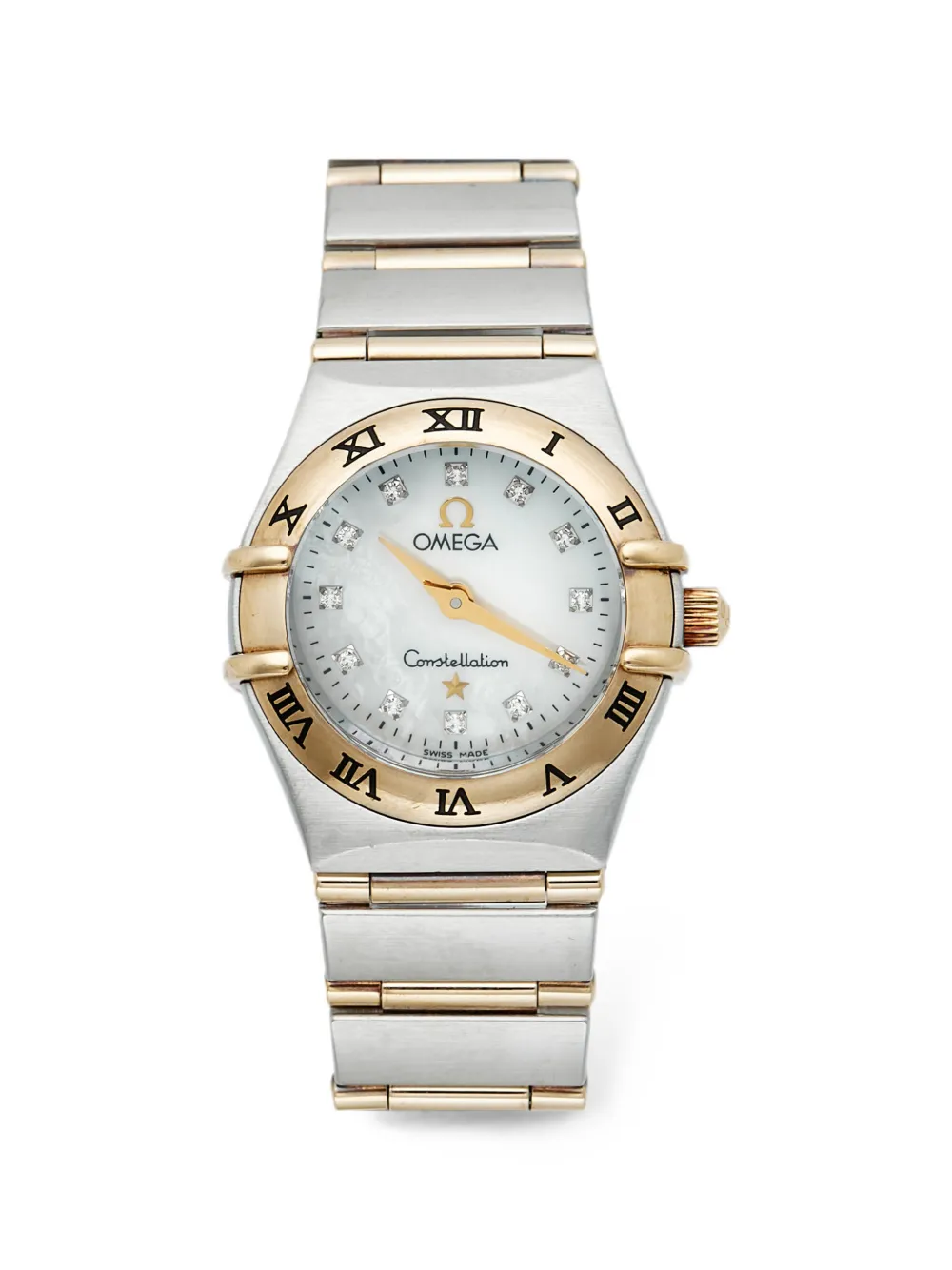 Pre-owned Omega 2009 Constellation Diamond 22.5mm Watch In White