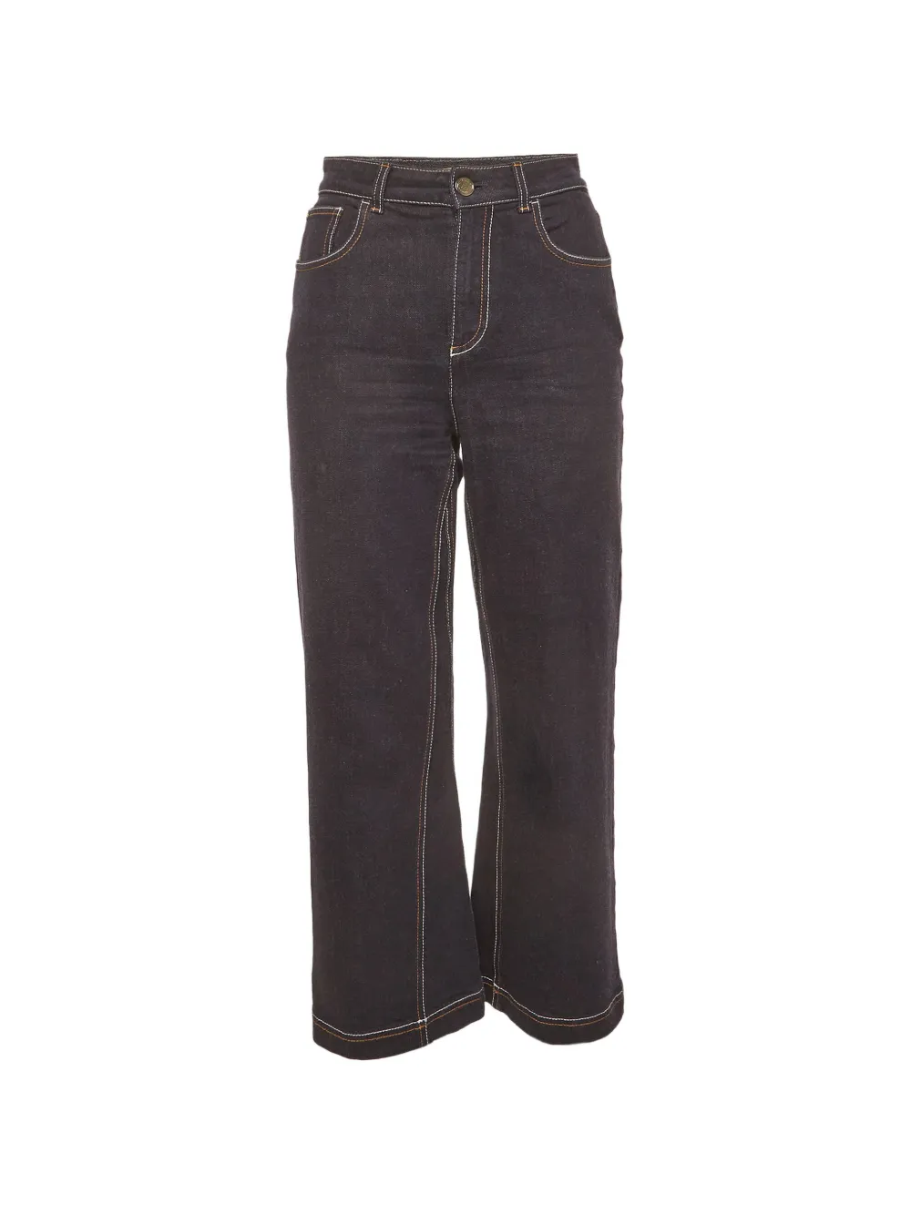 Fendi Pre-Owned button-up wide-leg jeans - Blue