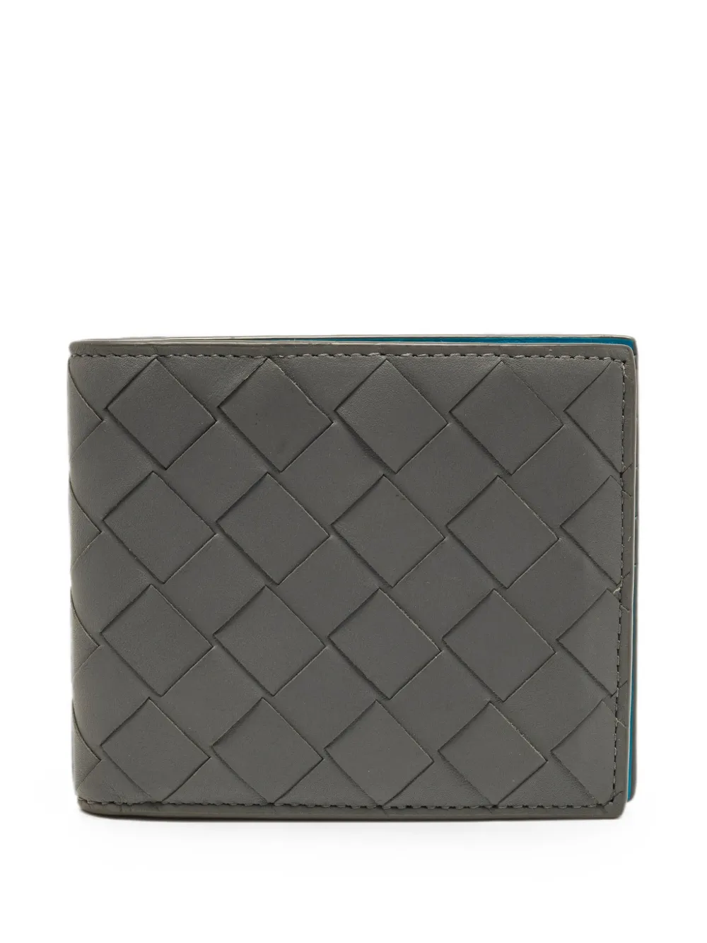 Bottega Veneta Pre-Owned Intrecciato-weave bifold wallet - Grau