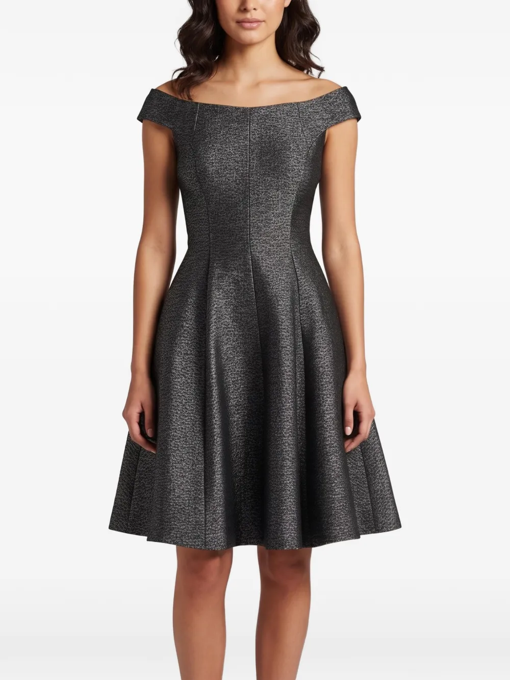 Christian Dior Pre-Owned off-shoulder textured mini dress - Black