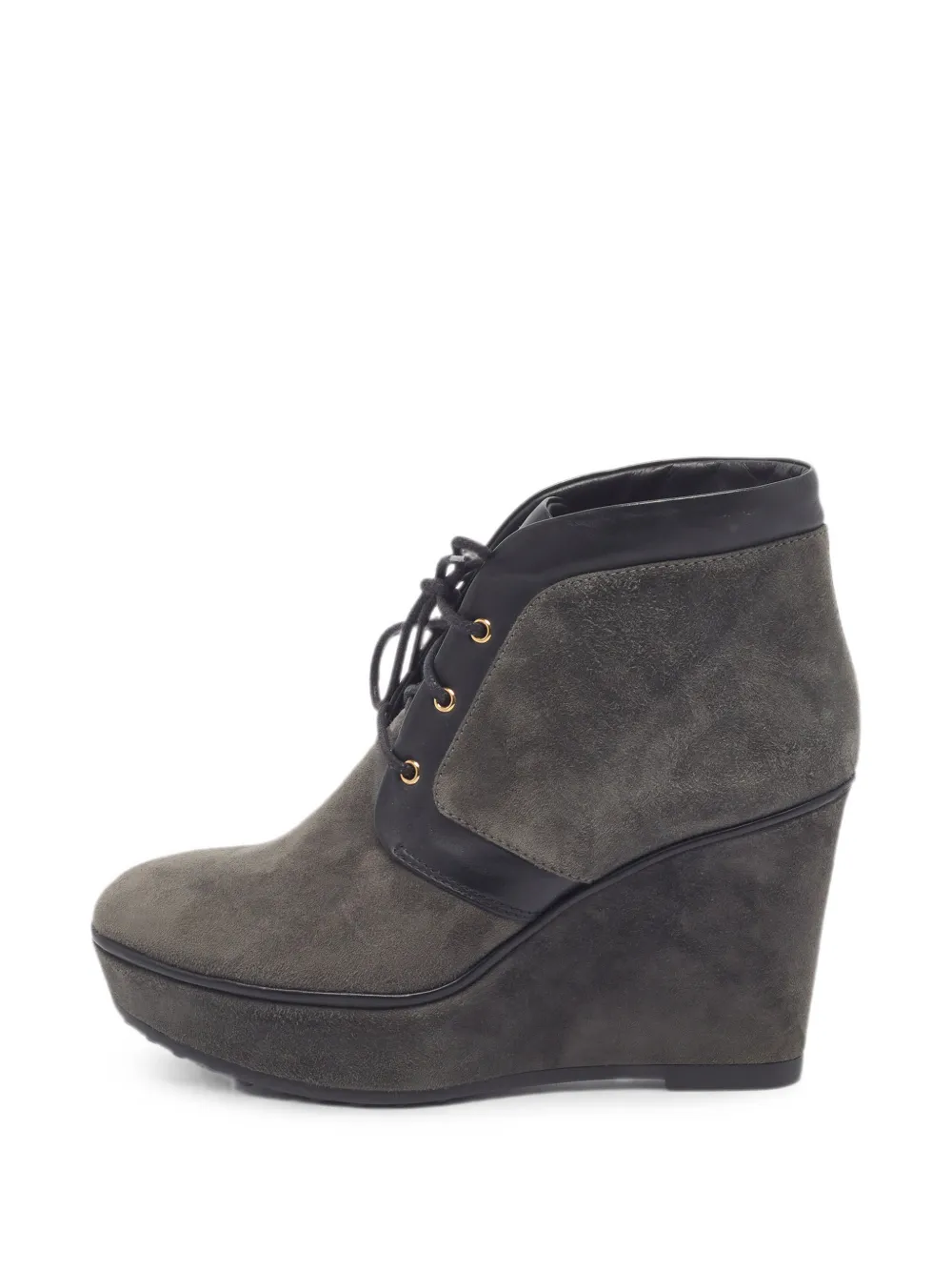 Tod's Vintage lace-up wedge boots - Grün