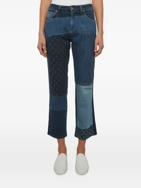 Louis Vuitton Pre-Owned monogram straight-leg cropped jeans