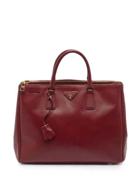 Prada Pre-Owned tote mediana de piel saffiano Lux con doble cierre