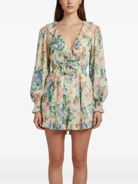 ZIMMERMANN floral-print cotton playsuit