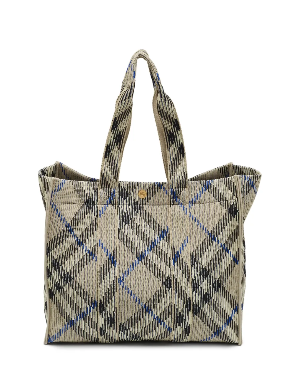 Burberry Pre-Owned Check knitted tote bag - Toni neutri