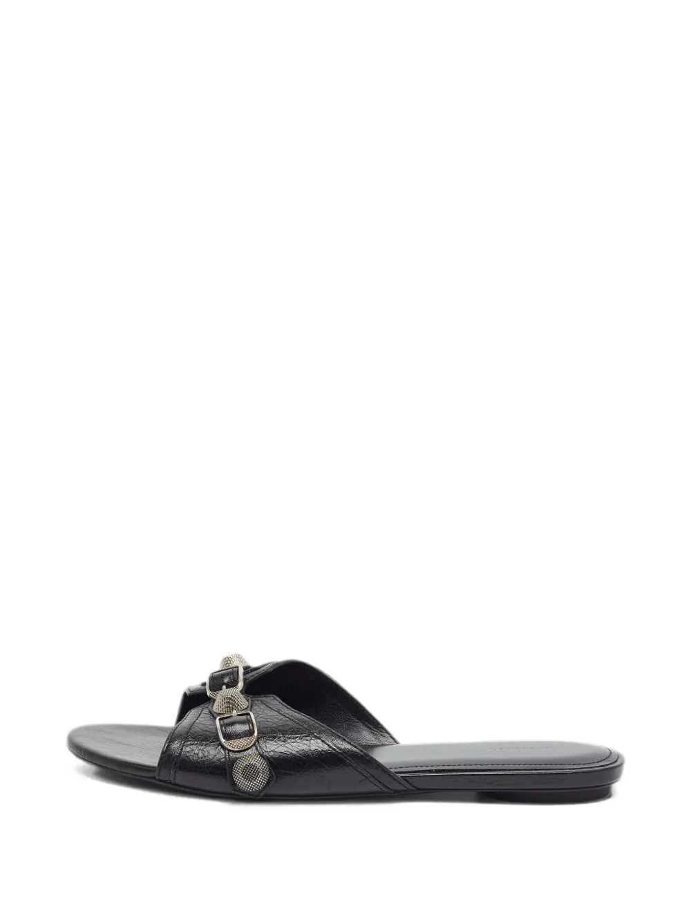 Balenciaga Pre-Owned Le Cagole leather slides - Schwarz