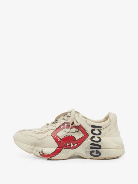 Gucci Pre-Owned Rhyton logo-print sneakers