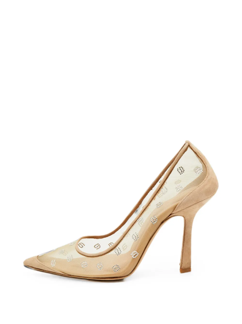 Pre-Owned Alexander Wang Delphine mesh heeled pumps - Nude