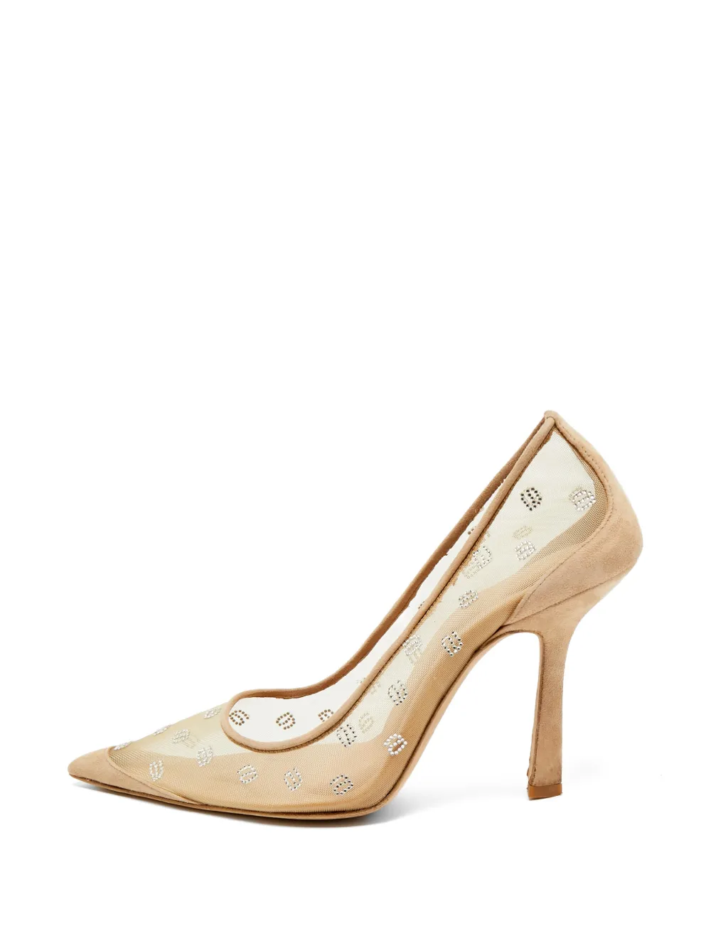 Pre-Owned Alexander Wang Delphine mesh heeled pumps - Nude