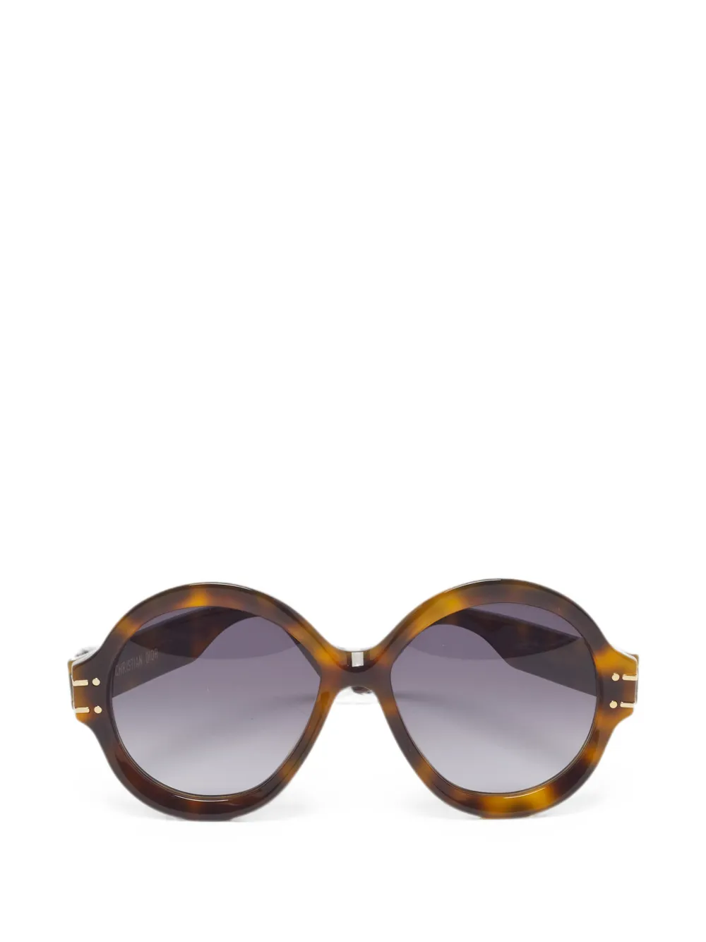 Christian Dior Pre-Owned Occhiali da sole tondi R1U26A1 Signature - Marrone