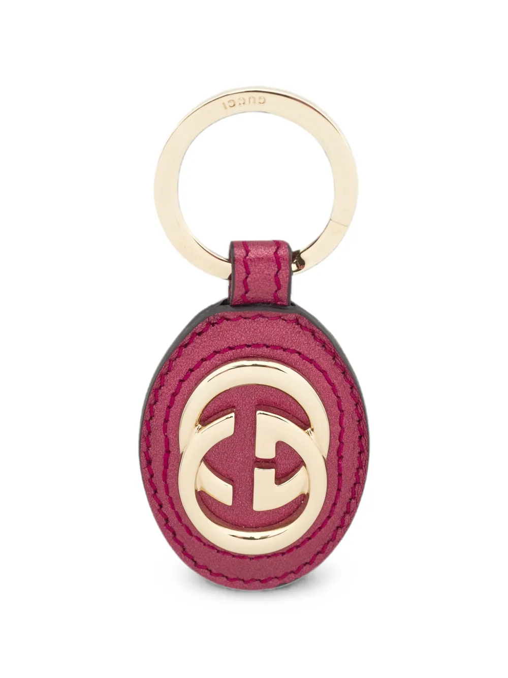 Gucci Pre-Owned Interlocking G leather keyring - Rosso