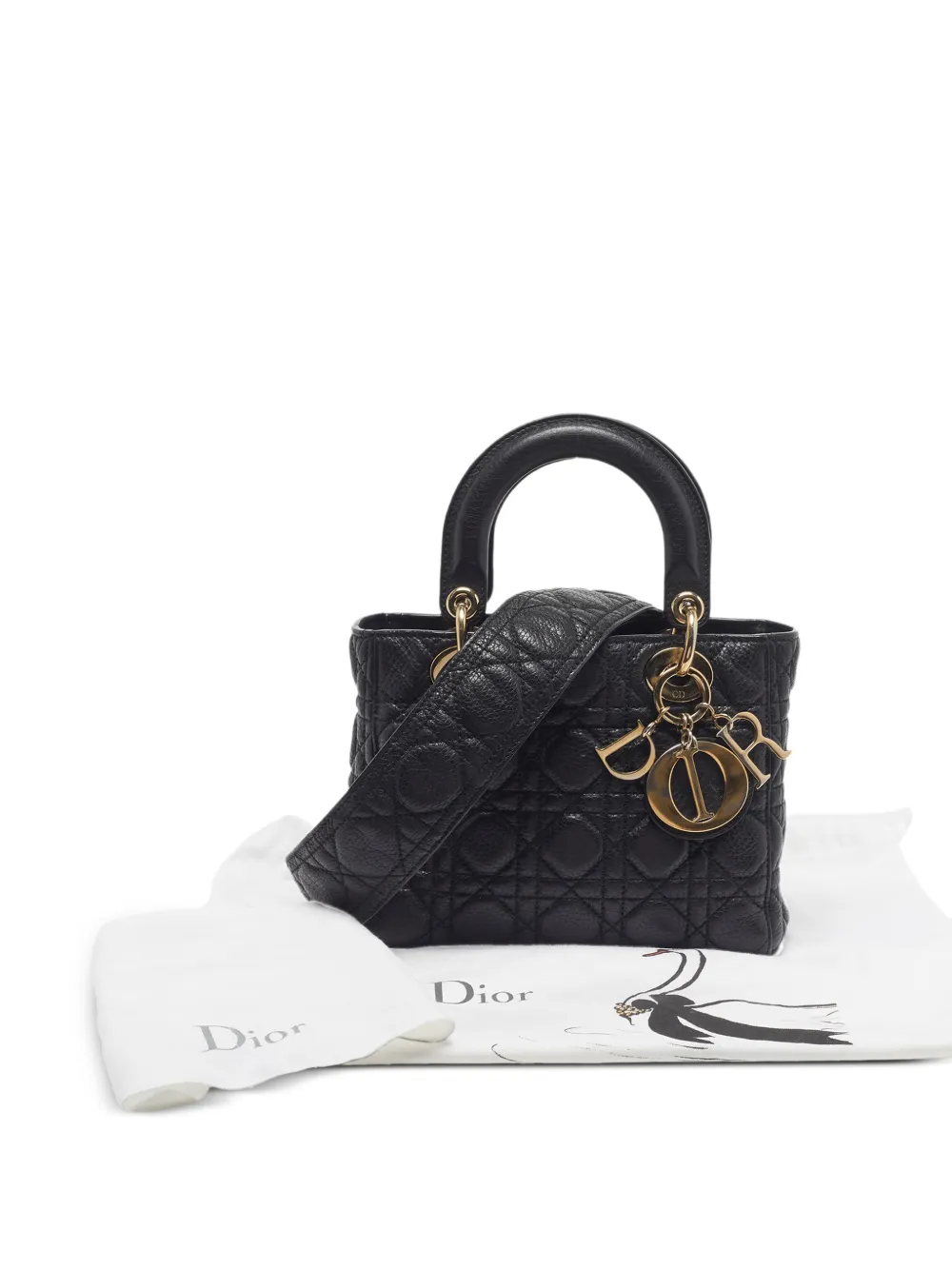 Christian Dior ハンドバッグ カナージュ　ブラック Christian Dior Pre-Owned 2017 レディ ディオール カナージュ