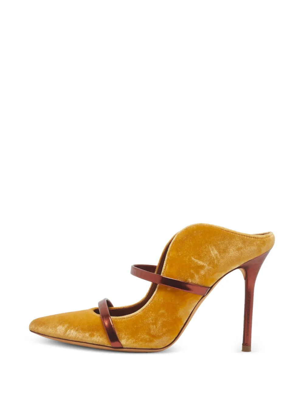 Malone Souliers Maureen velvet heeled mules - Gelb