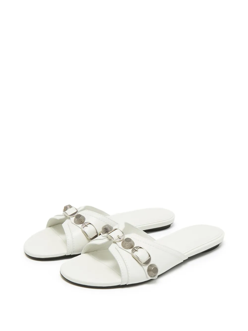 Balenciaga Pre-Owned Le Cagole leather flat sandals - Weiß