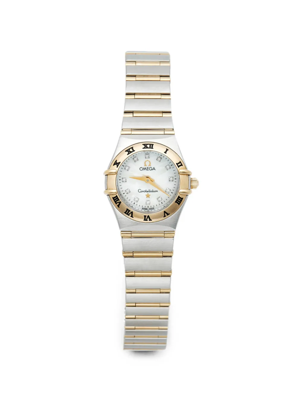 Pre-owned Omega Constellation 22.5mm Diamond Watch In White