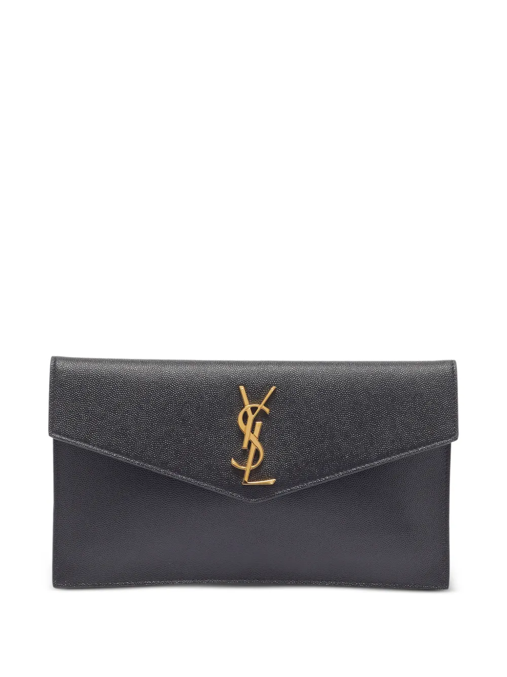 Saint Laurent Pre-Owned 2021 Uptown leather clutch bag - Black