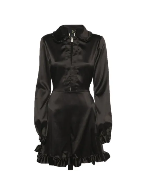 Just Cavalli Vintage ruffle-trim belted mini dress