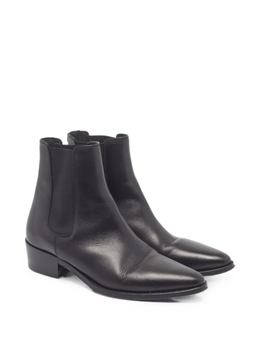 Celine Pre-Owned pointed-toe Chelsea boots - Black