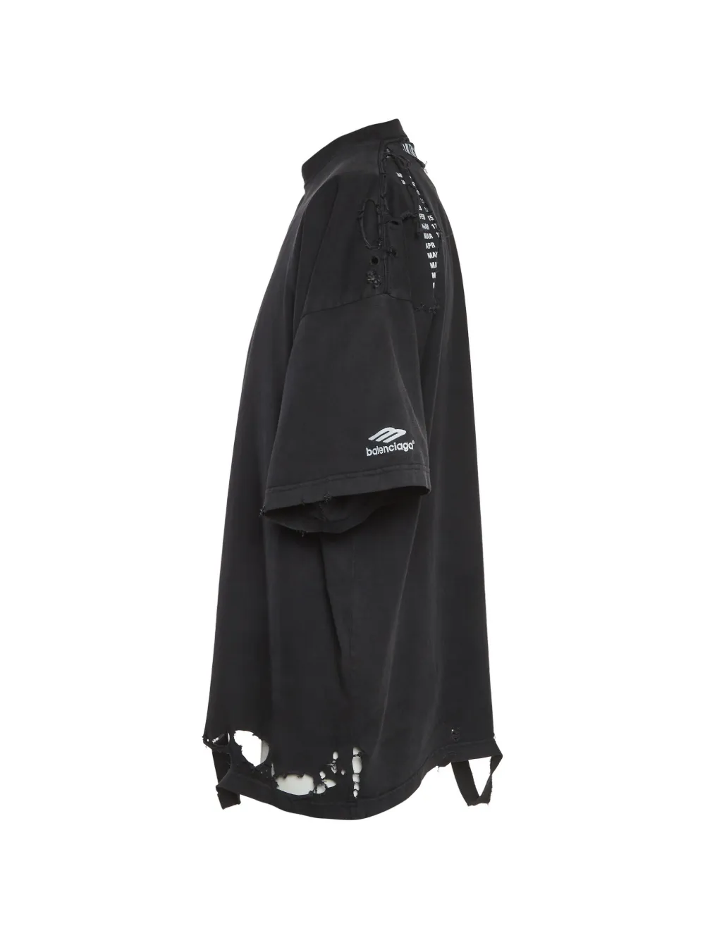 Balenciaga Pre-Owned distressed oversized T-shirt - Nero