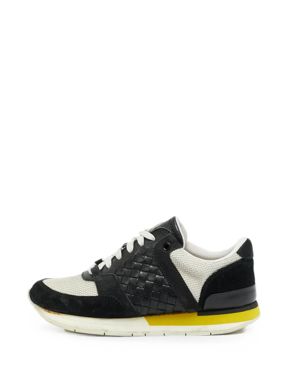Bottega Veneta Pre-Owned Intrecciato suede sneakers - Nero