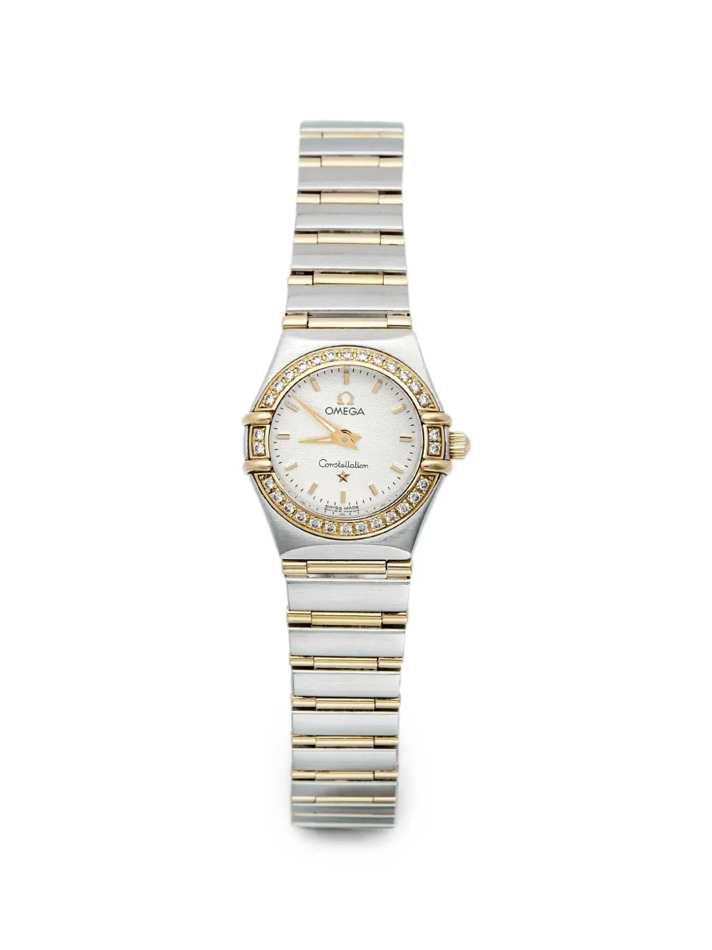 Pre-owned Omega 2006 Constellation Diamond 22.5mm Watch In White