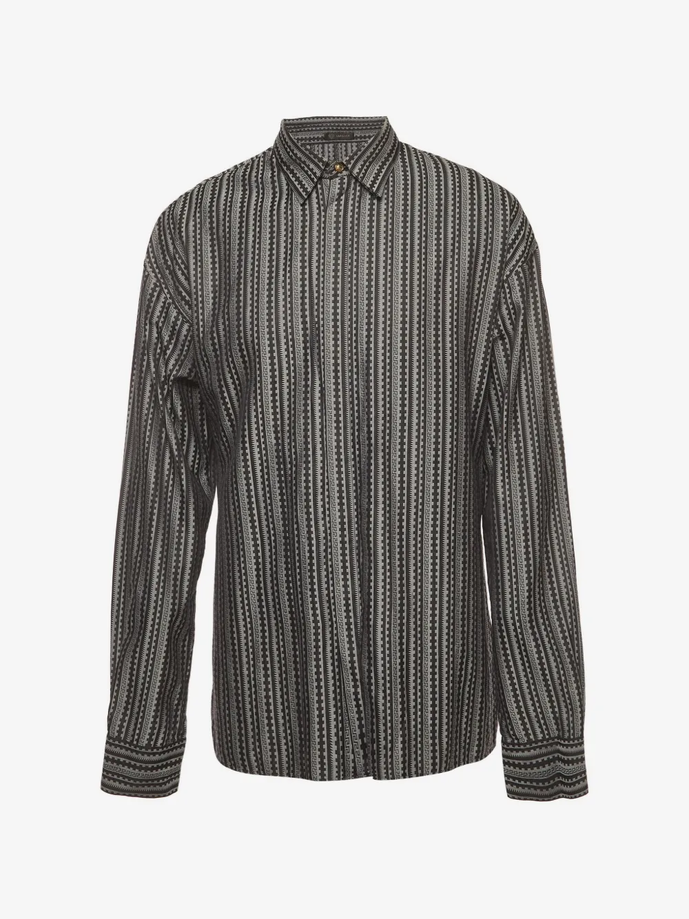 Versace Pre-Owned Greca striped shirt | Black | Image 1