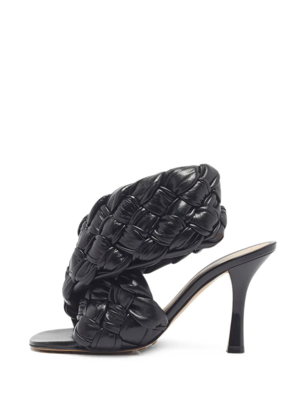 Bottega Veneta Pre-Owned Intrecciato cross-strap heeled sandals - Nero