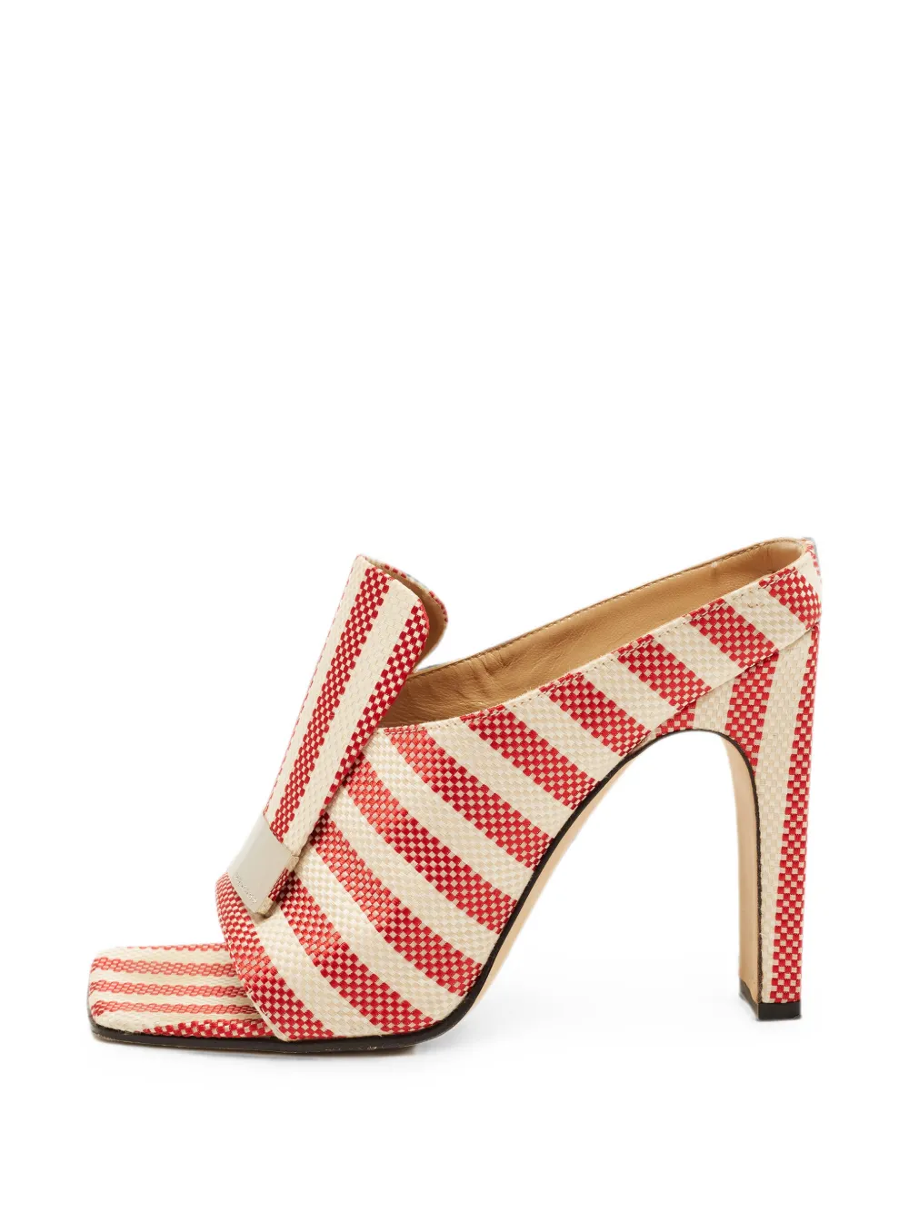 Sergio Rossi Portofino striped sandals - Rot