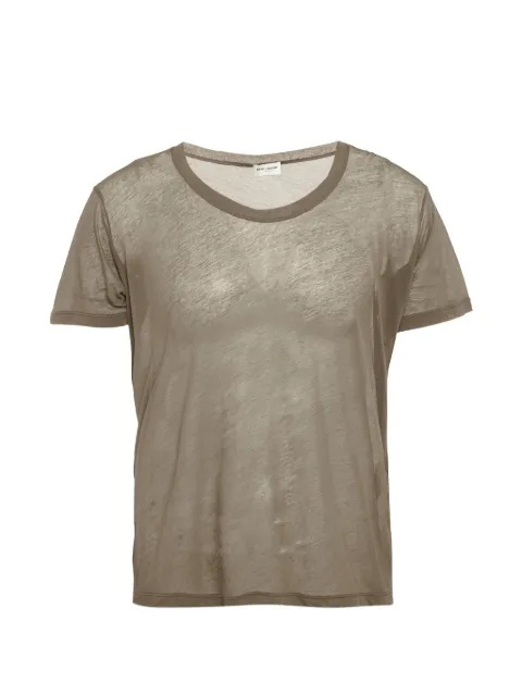 Saint Laurent Pre-Owned t-shirt à effet de transparence