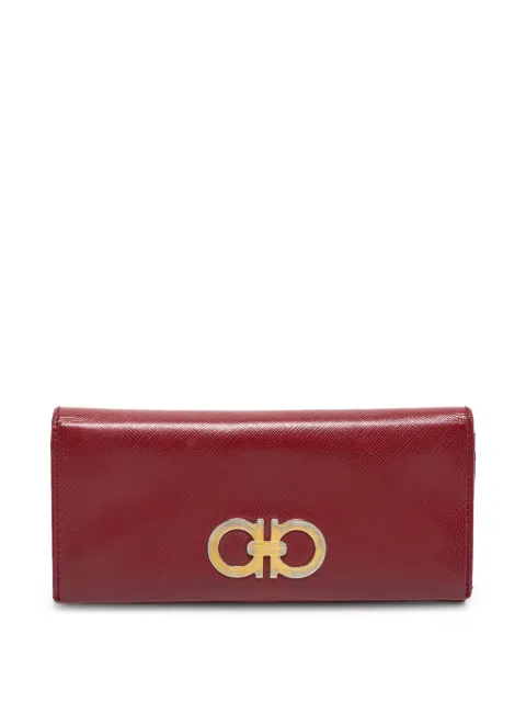 Ferragamo Pre-Owned Double-Gancio-plaque continental wallet