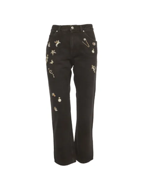 Alexander McQueen Pre-Owned vaqueros rectos con apliques