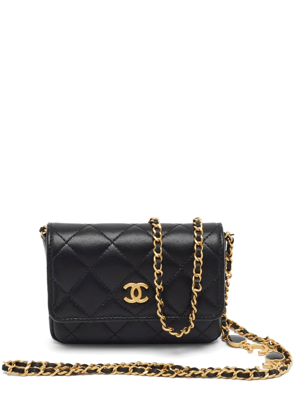 CHANEL Pre-Owned Coco Hearts quilted cross body bag - Black