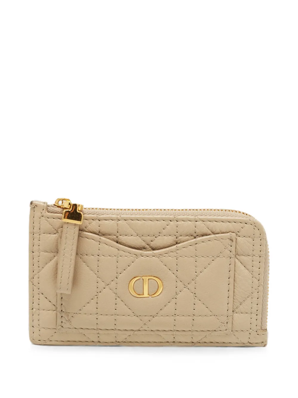 Christian Dior Pre-Owned 2023 Caro Cannage card holder - Neutrals