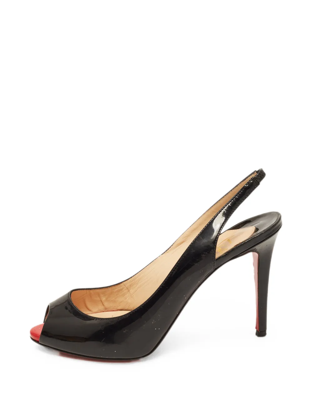 Christian Louboutin Pre-Owned Private Number peep-toe heeled sandals - Schwarz