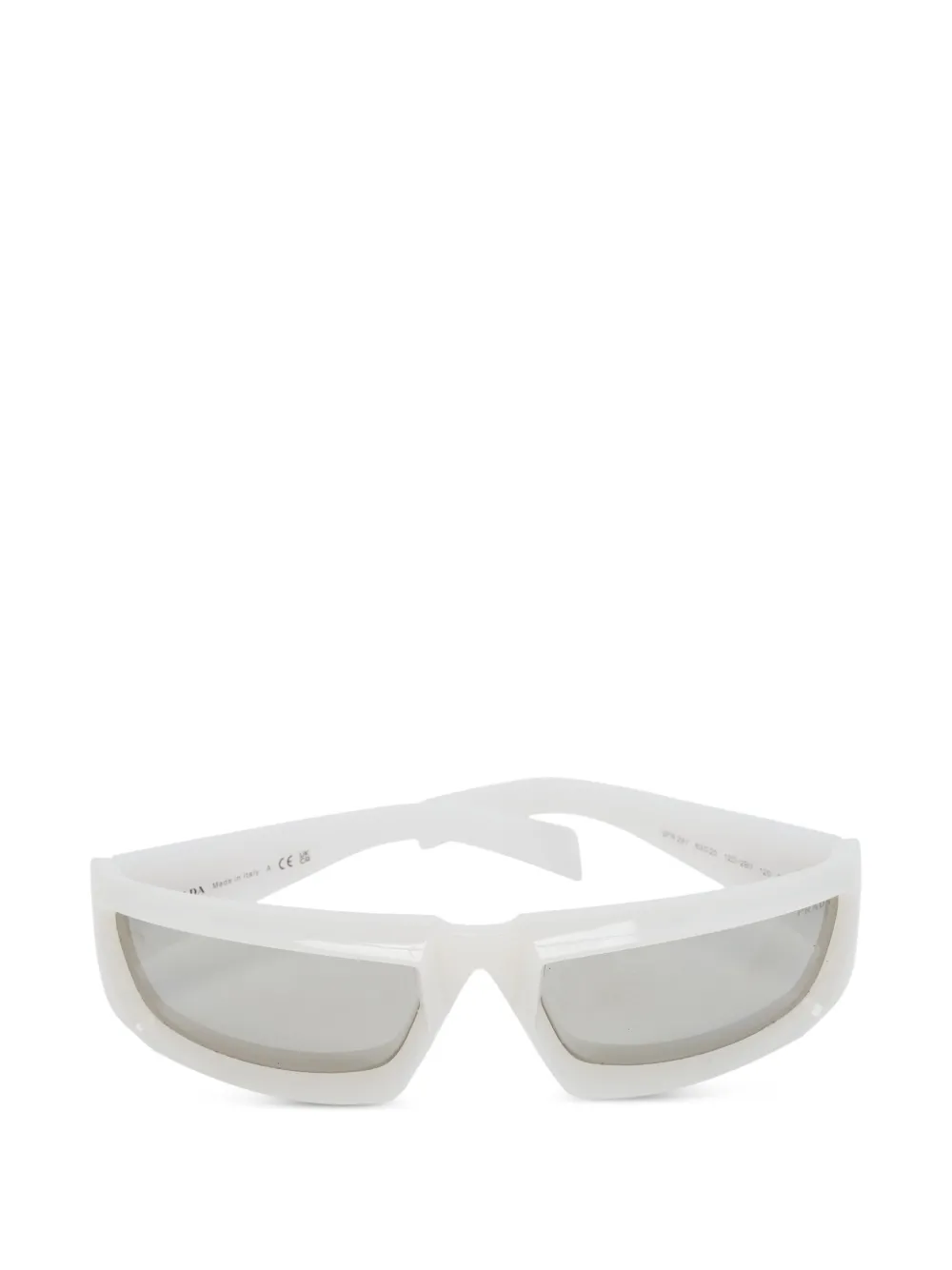Prada Pre-Owned rectangle-frame sunglasses - Bianco