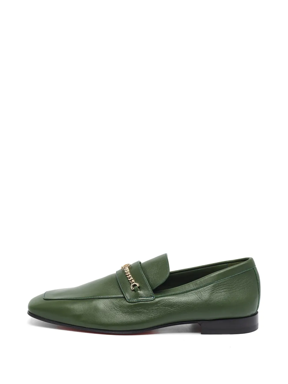 Christian Louboutin Pre-Owned MJ Moc chain-link loafers - Grün
