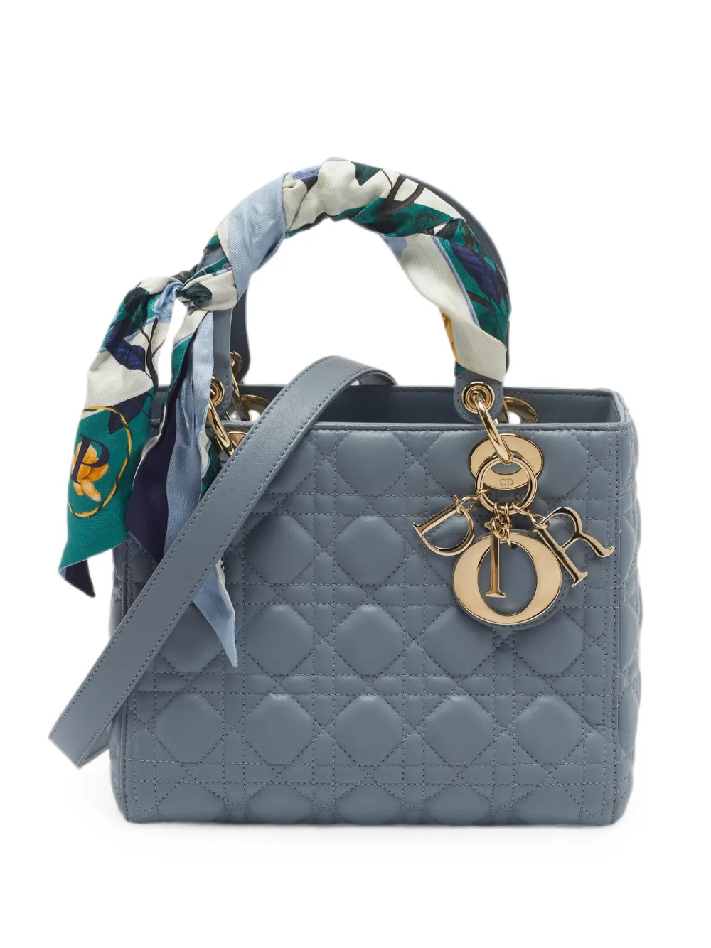 Christian Dior Pre-Owned Borsa tote Lady Dior Cannage media 2018 - Blu