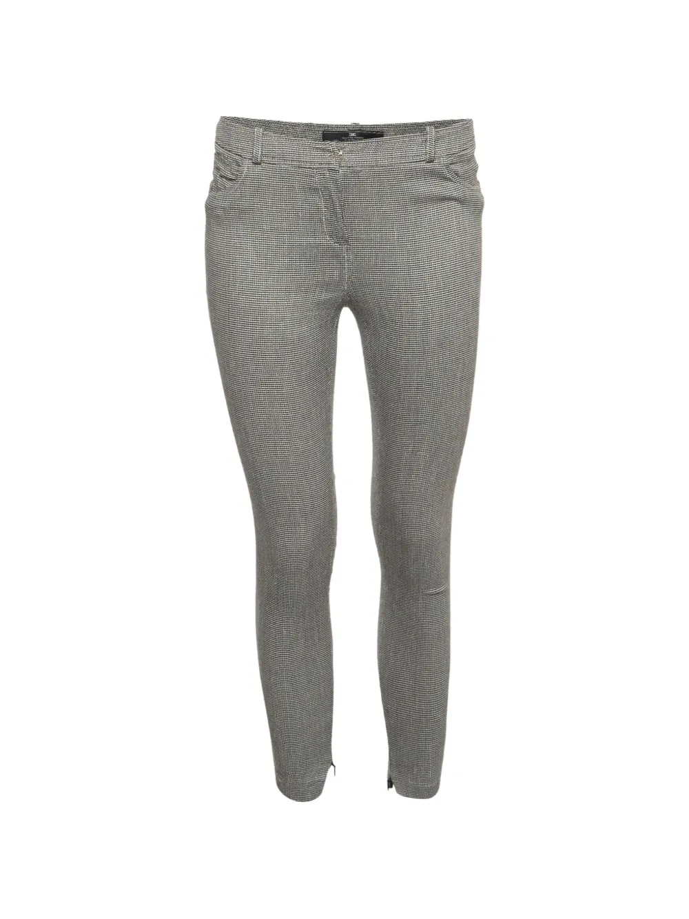 Elisabetta Franchi checked cropped trousers - Bianco