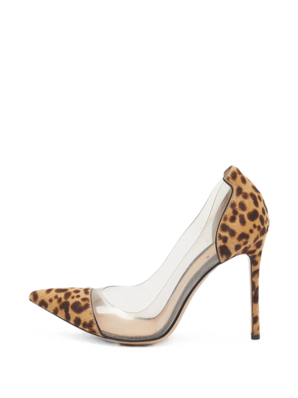 Gianvito Rossi Plexi animal-print pumps - Marrone