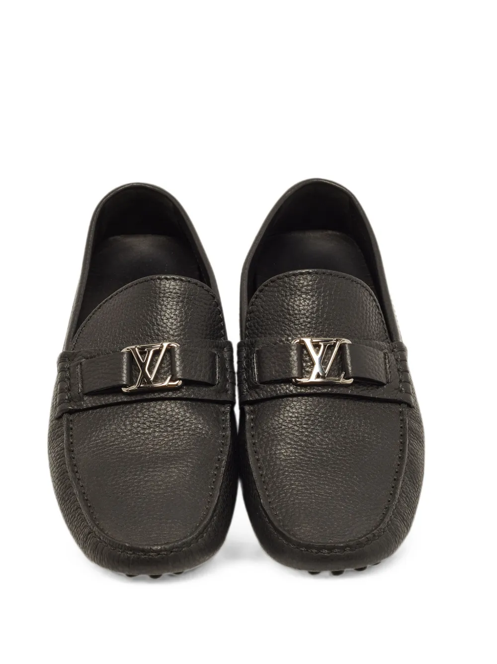 Louis Vuitton Pre-Owned Hockenheim Leather Loafers | Black | FARFETCH