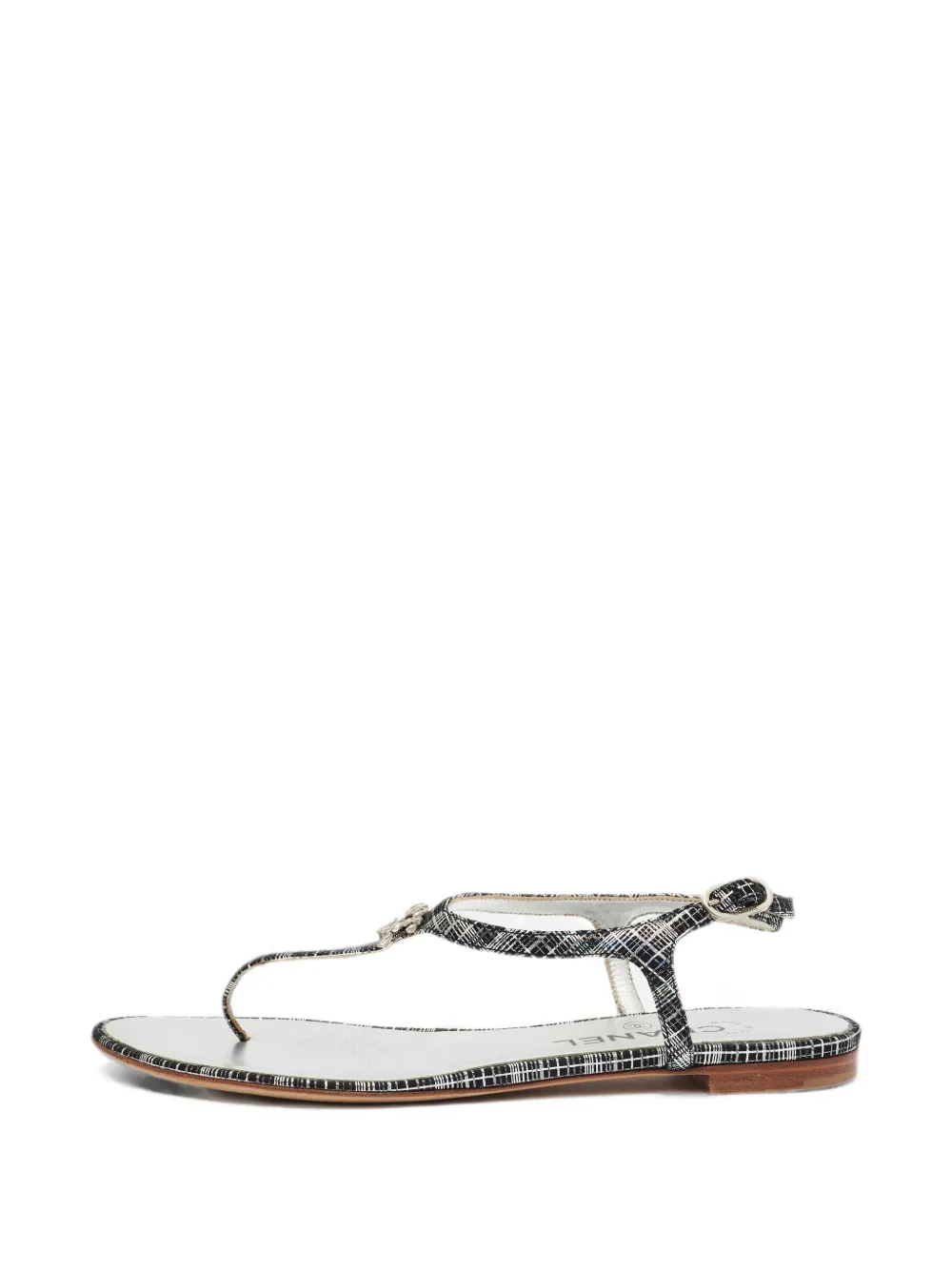 CHANEL Pre-Owned CC crystal-embellished sandals - Nero