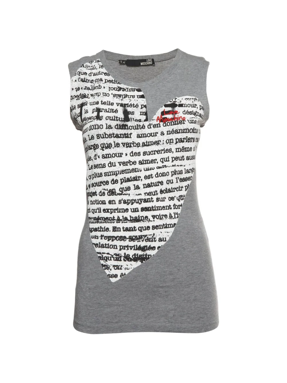 Love Moschino heart-print tank top - Grigio
