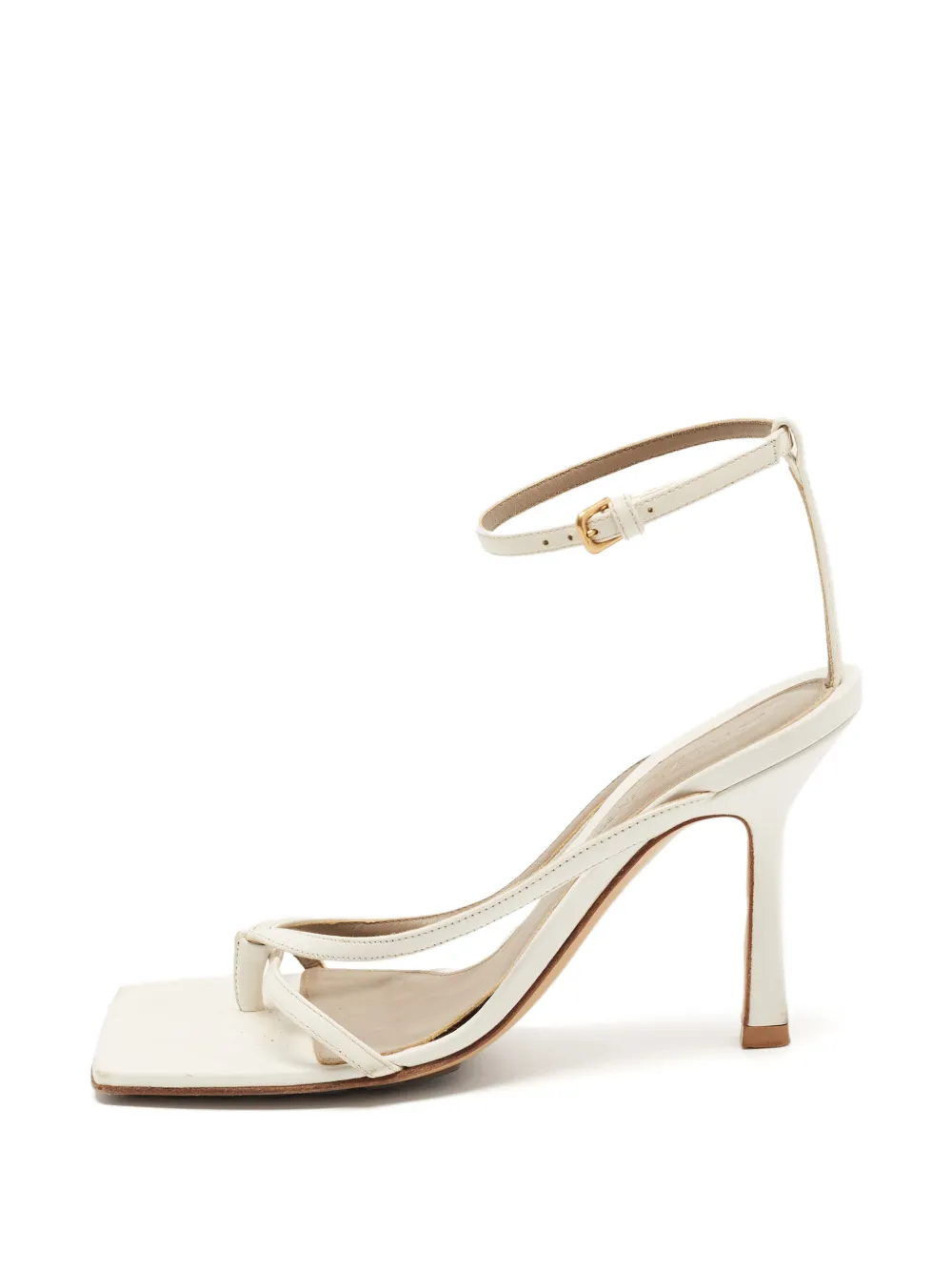Bottega Veneta Pre-Owned stretch square-toe sandals - Weiß