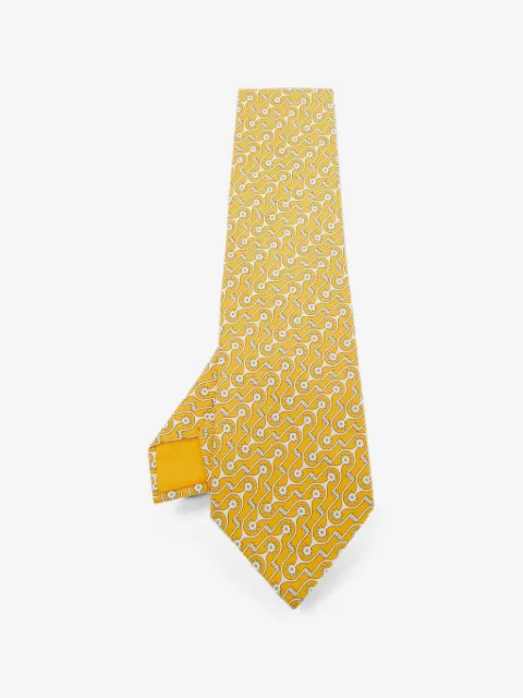 Hermès Pre-Owned geometric-print tie