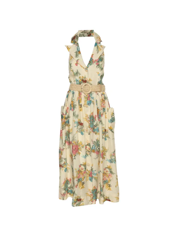 loft midi dresses Modest Citrus Print Dress – Called to Surf Color:Full Pearl White Puff Sleeve Maxi Dress 14 Cavernous Blue Womens 2606SH5029445_WHITE