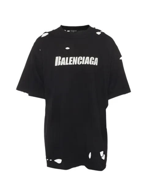 Balenciaga Pre-Owned playera Caps Destroyed