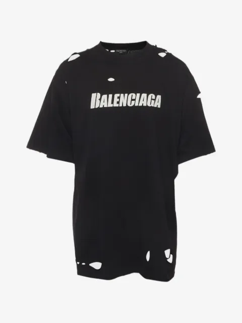 Balenciaga Pre-Owned Caps Destroyed Flatground T-shirt