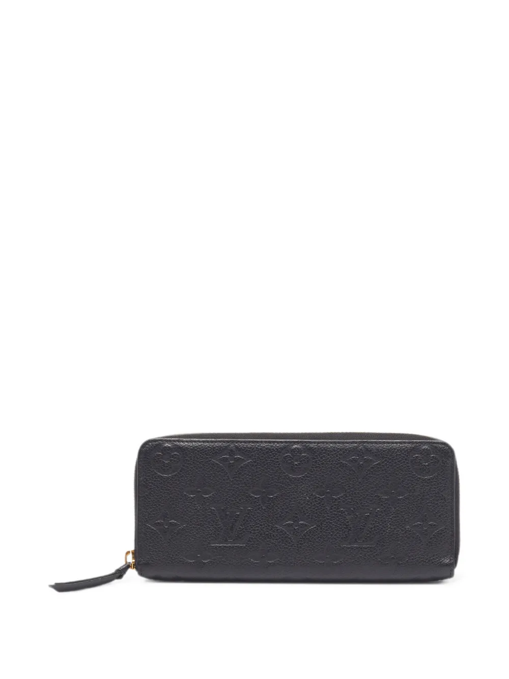 Pre-owned Louis Vuitton 2020 Clemence Monogram Empreinte Wallet In Black