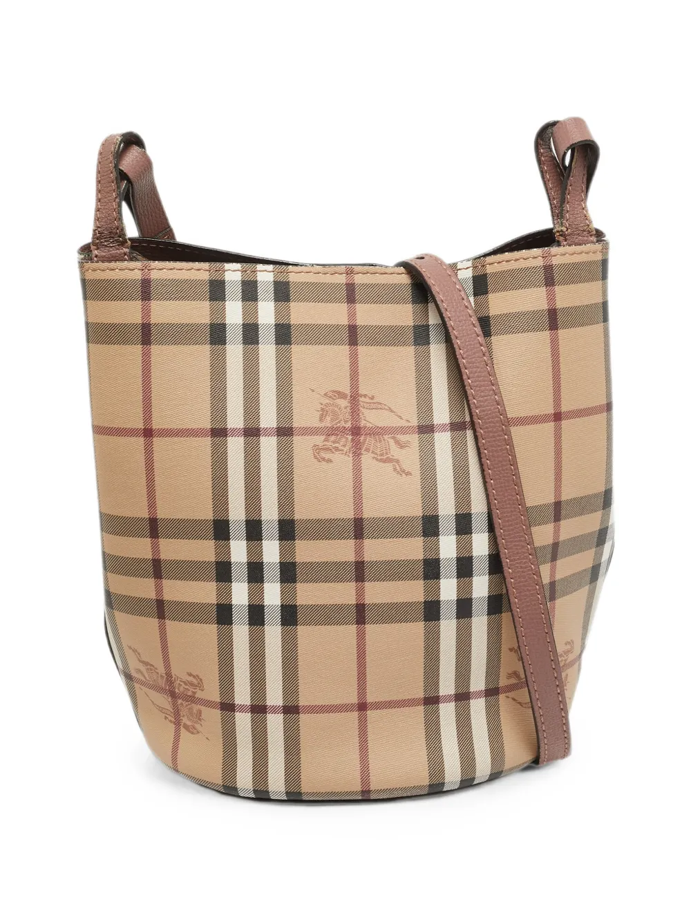 Burberry Pre-Owned Lorne Haymarket check bucket bag - Toni neutri