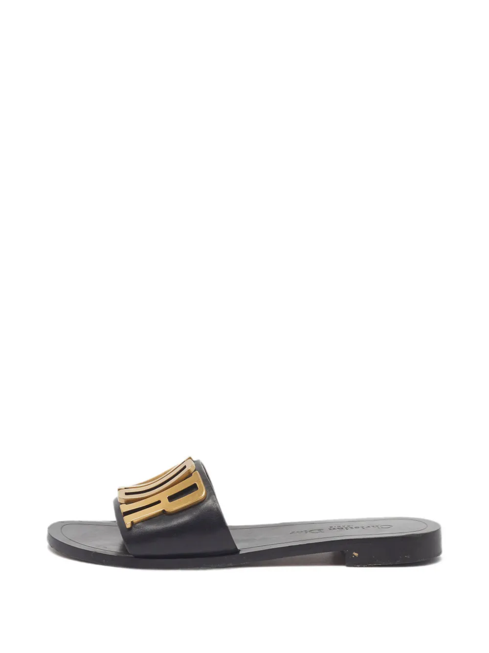 Pre-owned Dior Evolution Logo Sandals In Black